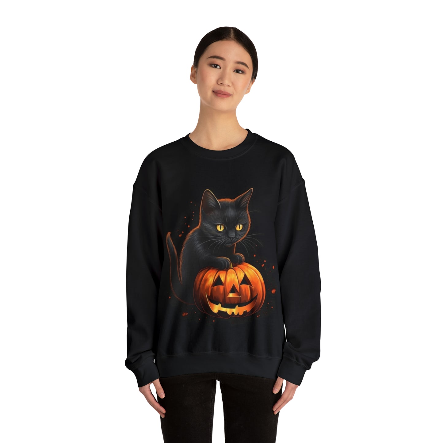 A Simon The Cat- Spooky Season Crewneck Sweatshirt (Sizes S - 3X)