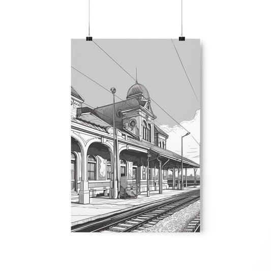 Coloring Poster (Train Station)