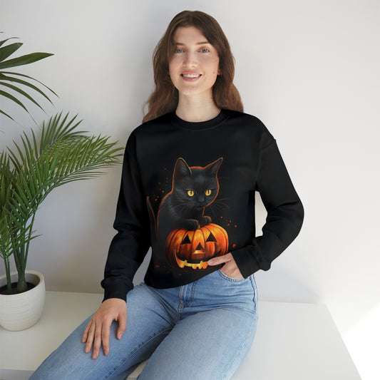 A Simon The Cat- Spooky Season Crewneck Sweatshirt (Sizes S - 3X)