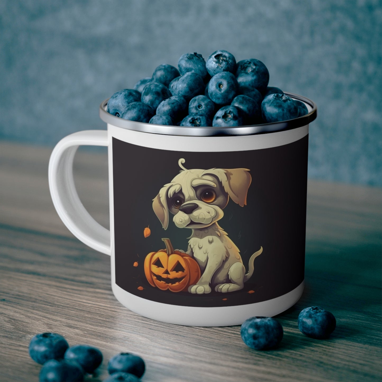 Spooky Season Dog - Enamel Camping Mug