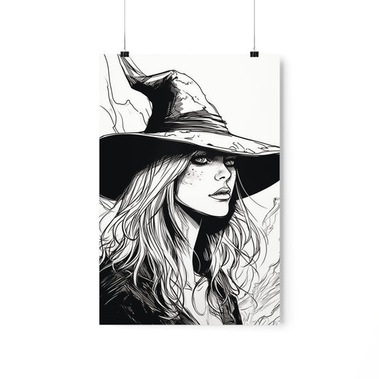 Coloring Poster (A Witch)
