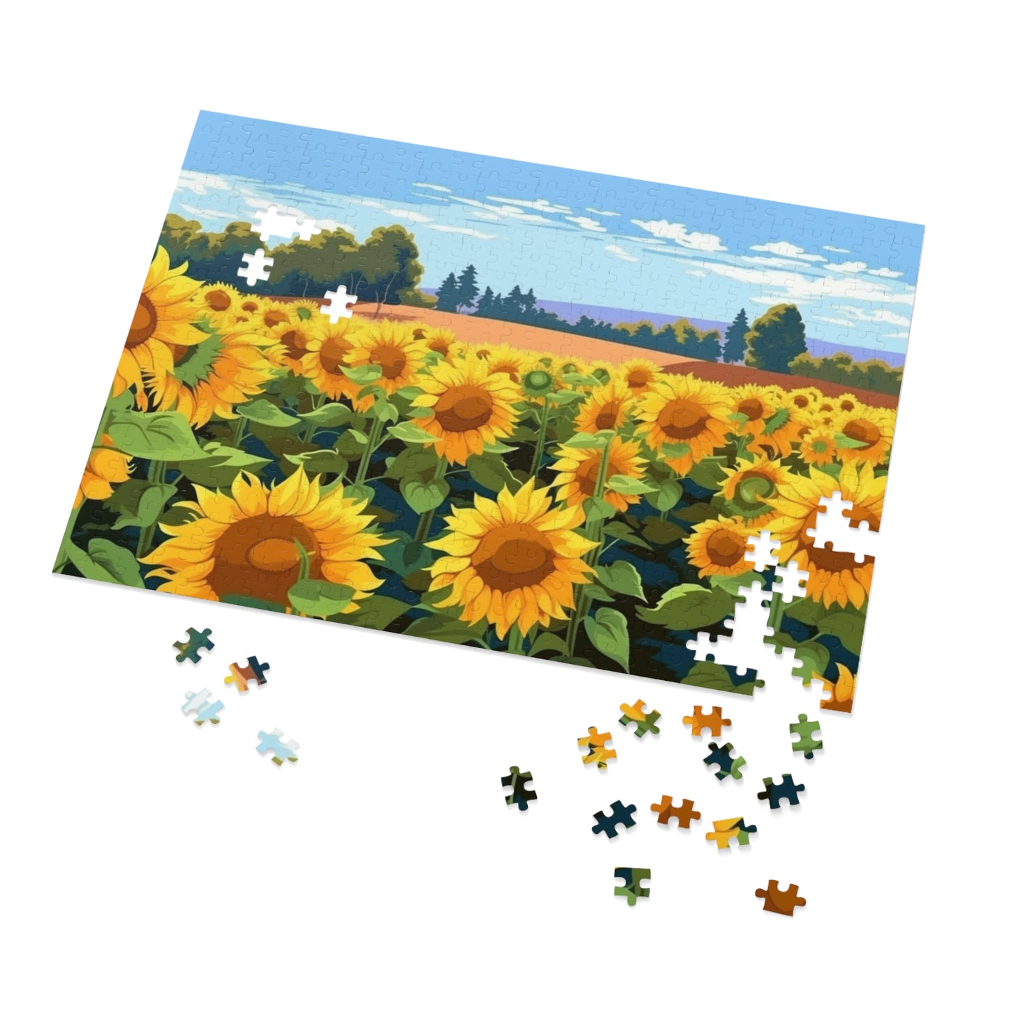 Sunflower Field Jigsaw Puzzle (500 Pieces)