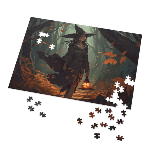 A Witchy Walk in the Fae Forest - Jigsaw Puzzle (500 Piece)