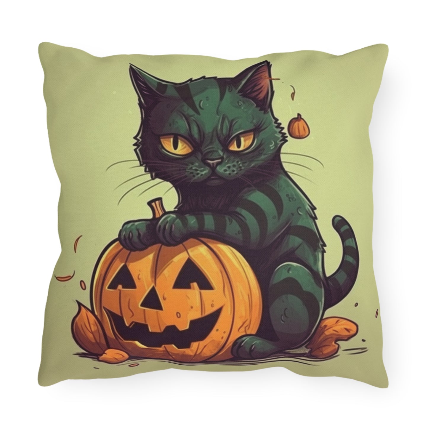 Spooky Season Cat - Outdoor Pillow