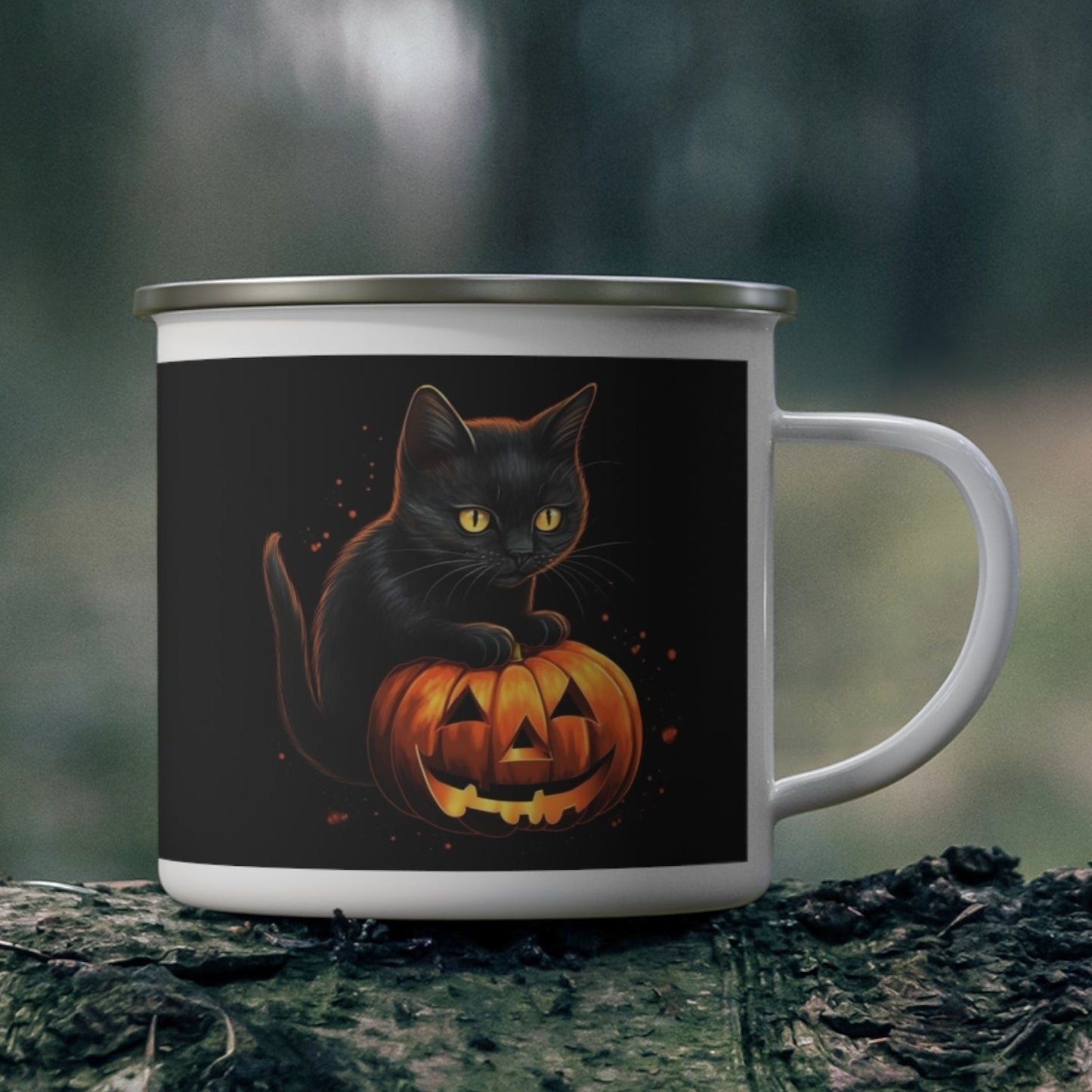 Simon the Cat - Spooky Season Enamel Camping Mug