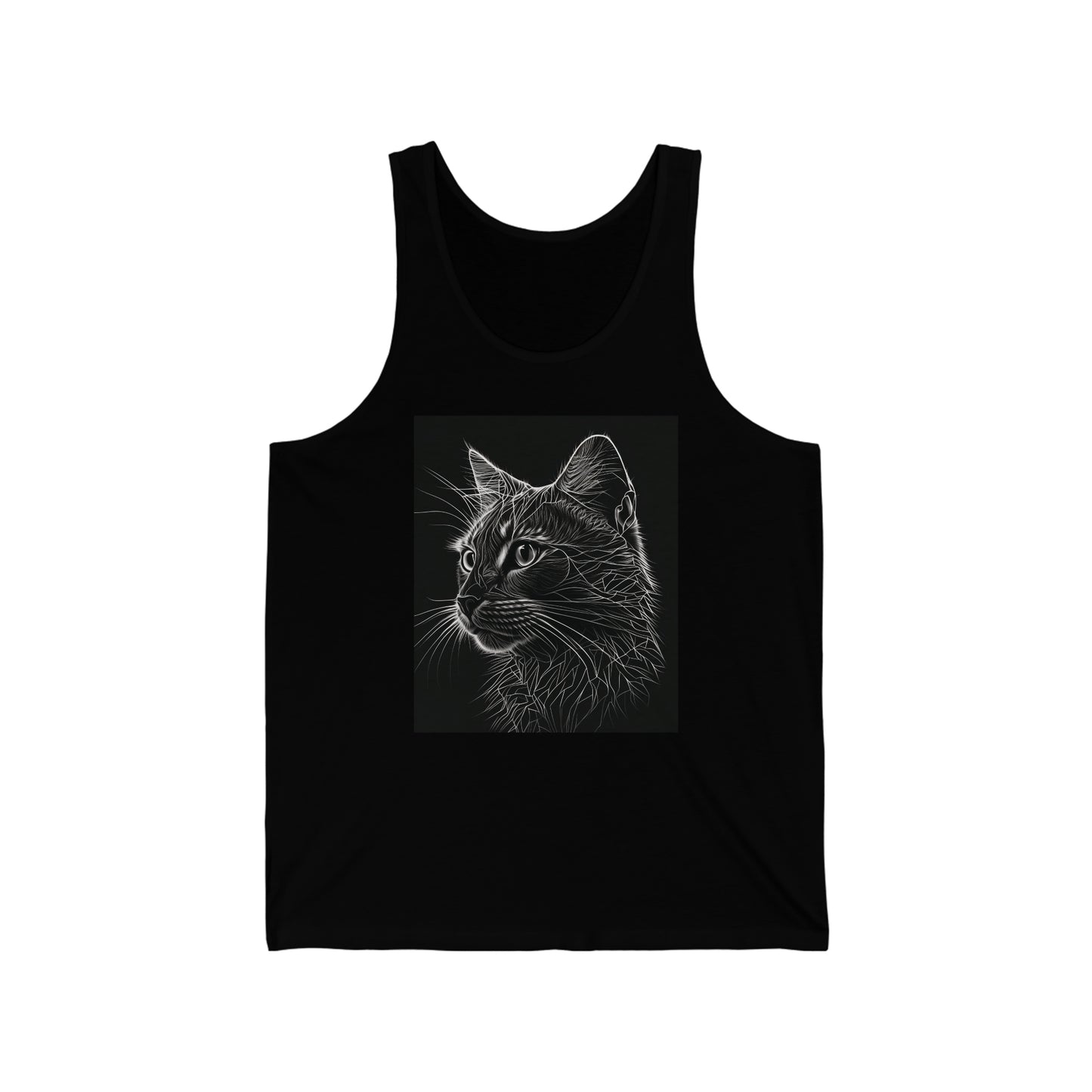 Black Cat Unisex Jersey Tank (Sizes XS- 2 XL)