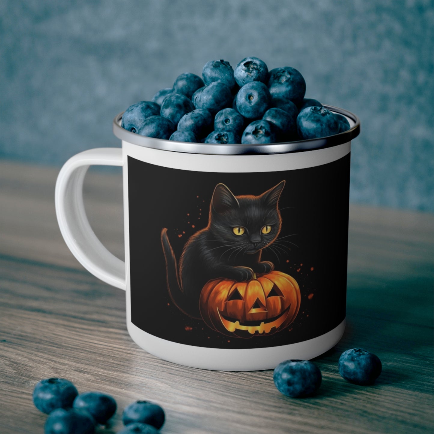 Simon the Cat - Spooky Season Enamel Camping Mug