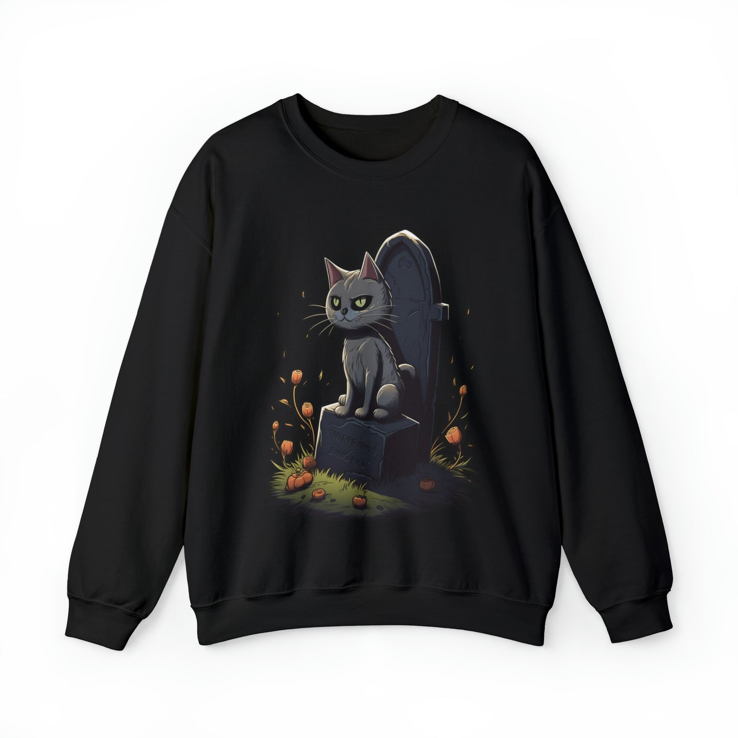 Spooky Season Cat Sweatshirt (Sizes S - 5XL)