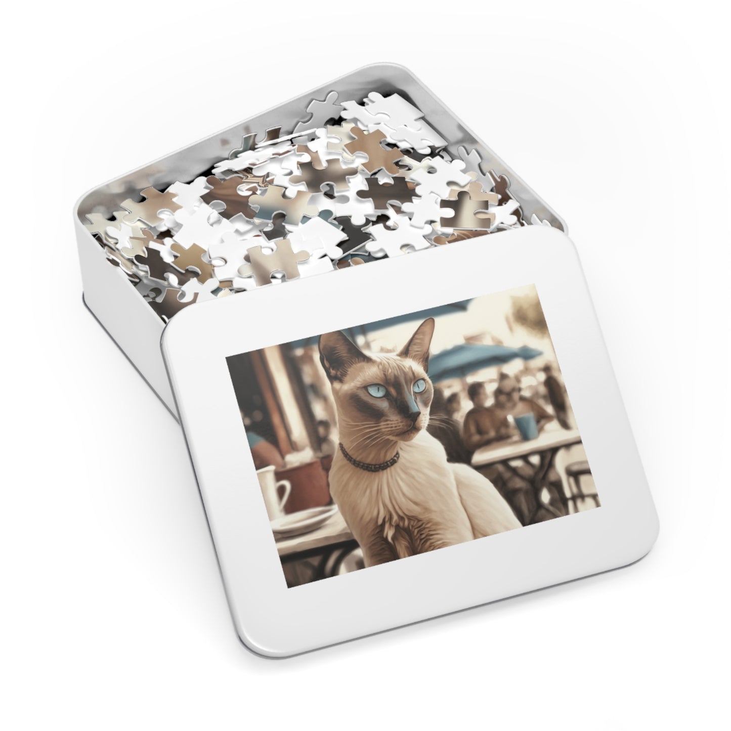 Cat at a Cafe Jigsaw Puzzle (500 Piece)