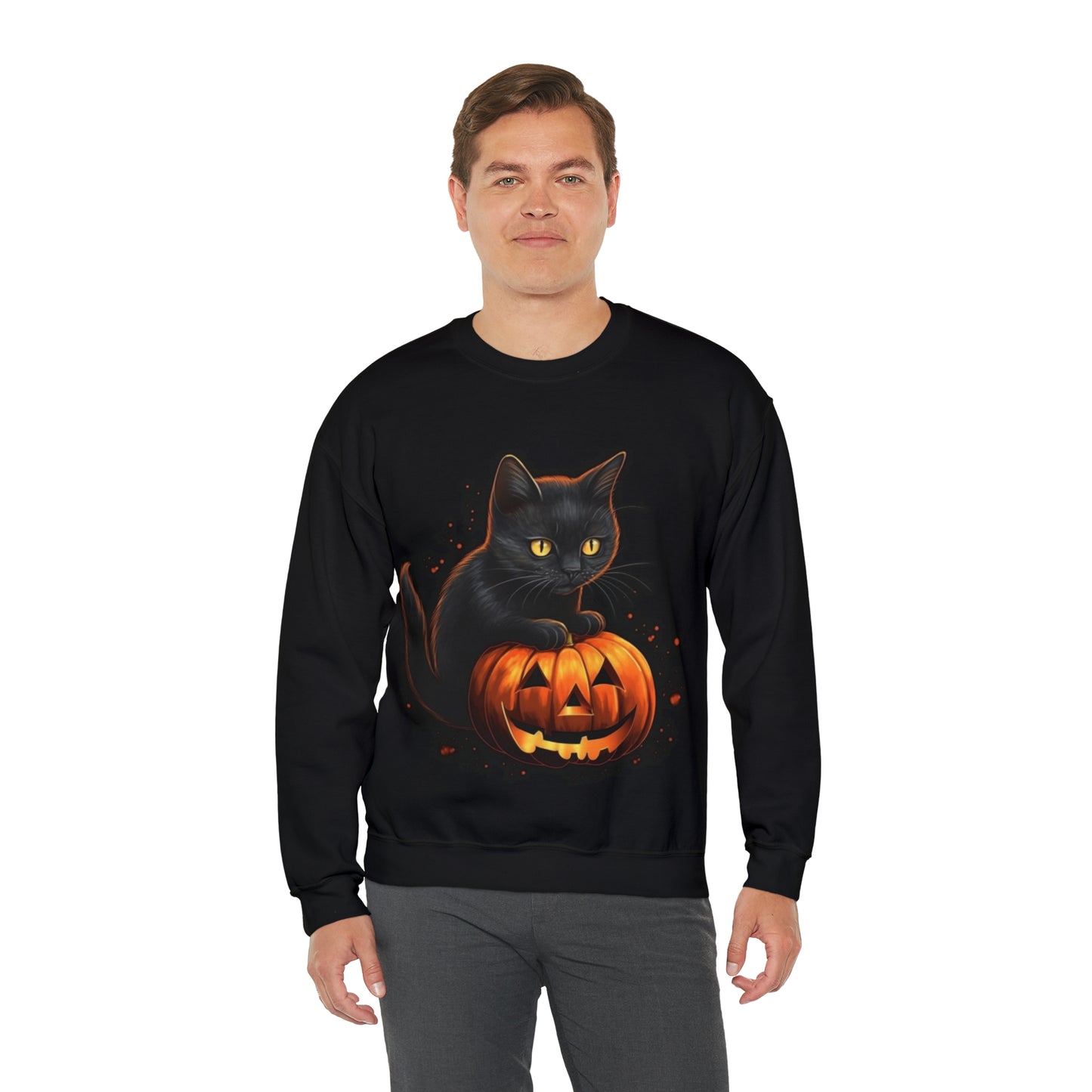 A Simon The Cat- Spooky Season Crewneck Sweatshirt (Sizes S - 3X)