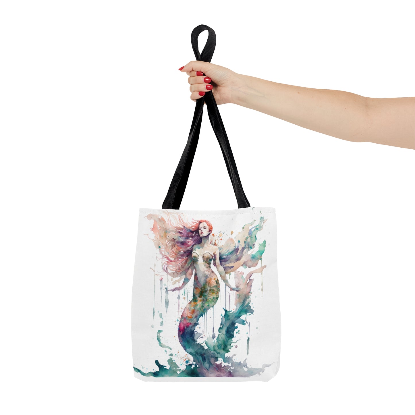 Mermaid Watercolor Tote Bag (Small, Medium, Large)