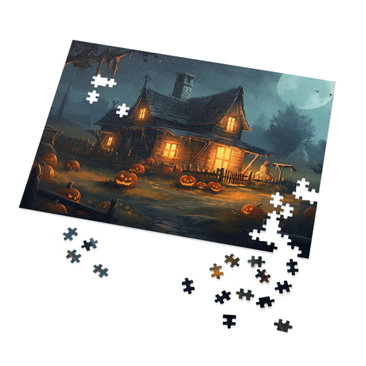 Halloween Cottage Jigsaw Puzzle (500 Piece)