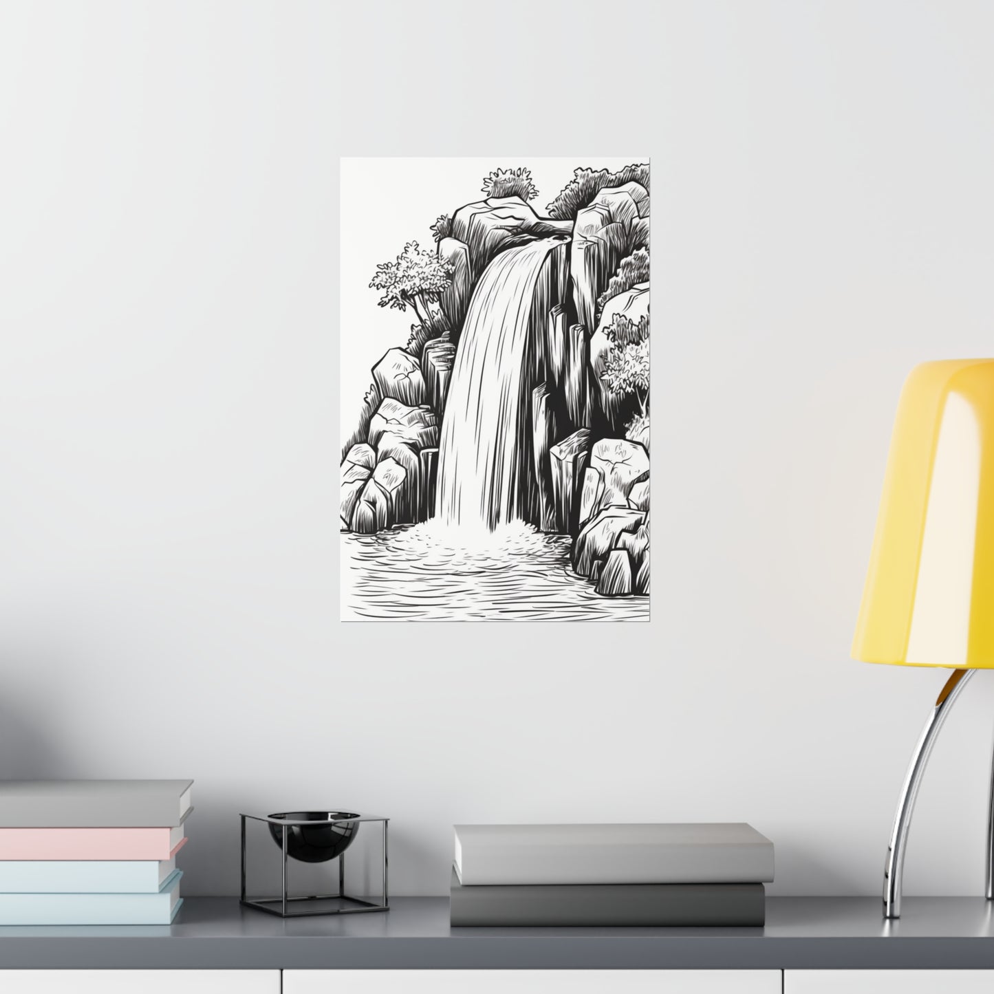 Coloring Poster (Waterfall)