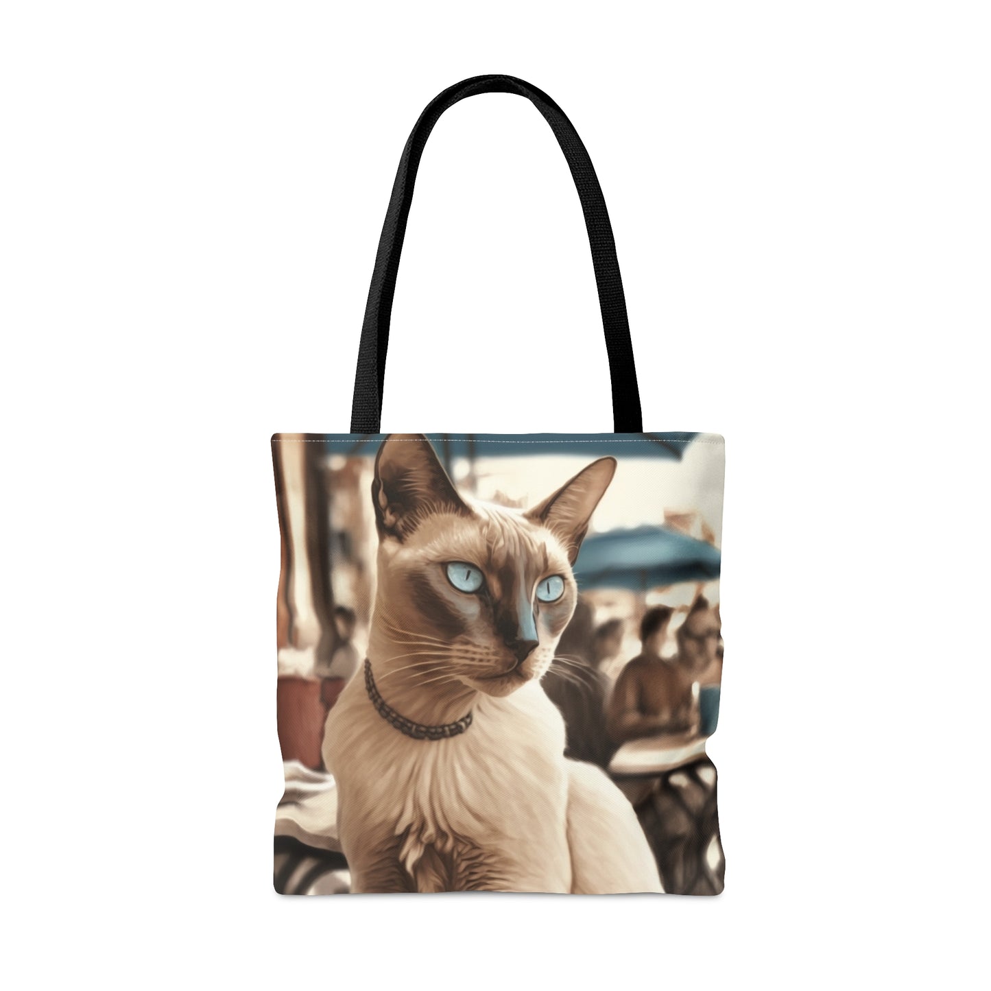 French Cafe Cat Tote Bag (Small, Medium, Large)