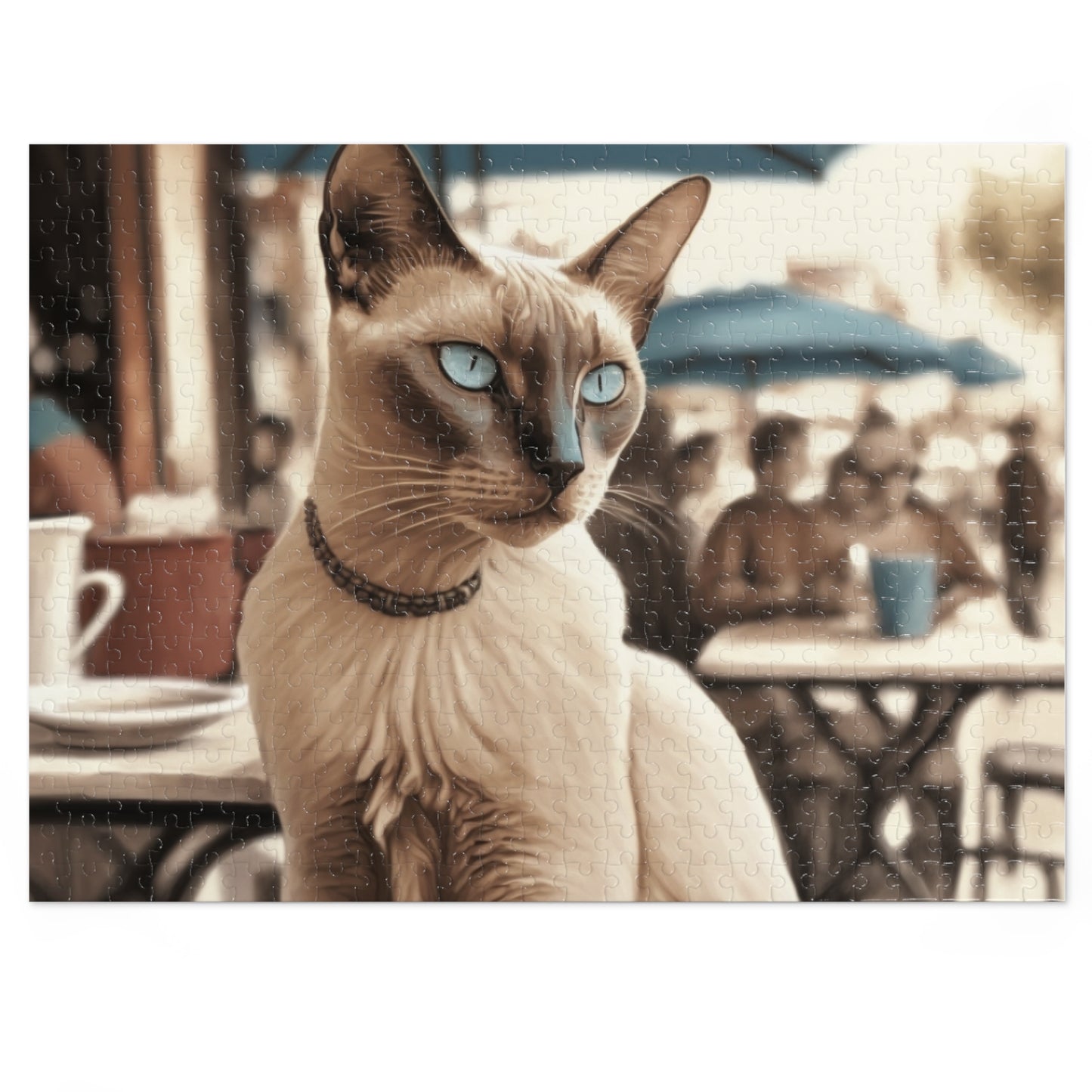 Cat at a Cafe Jigsaw Puzzle (500 Piece)