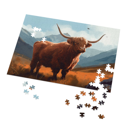 Highland Cow Jigsaw Puzzle (500 Pieces)