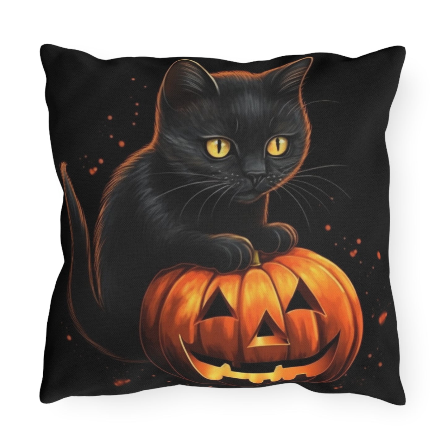 Simon the Cat (Spooky Season) Outdoor Pillow