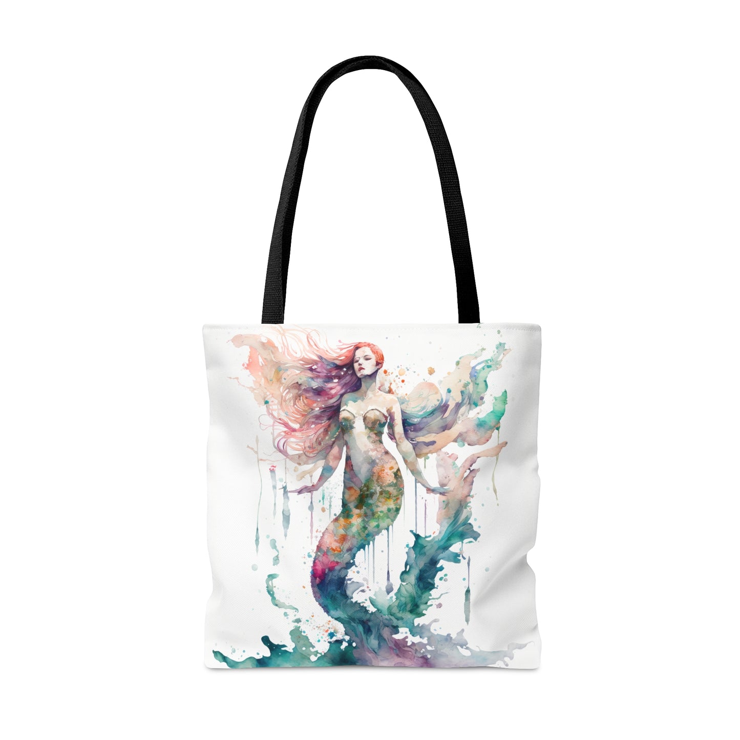 Mermaid Watercolor Tote Bag (Small, Medium, Large)