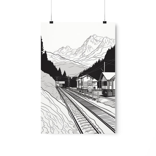 Coloring Poster (Mountains)
