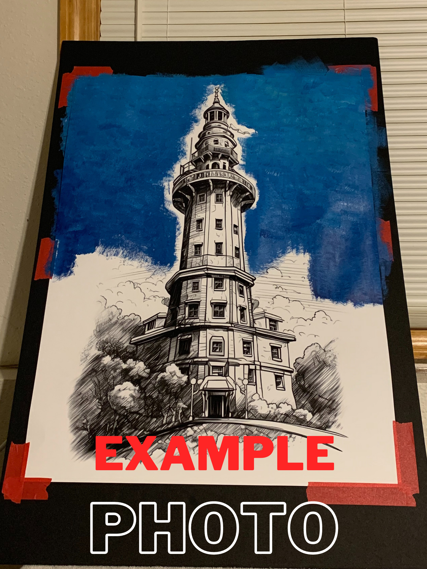 Coloring Poster (Seaside Lighthouse)