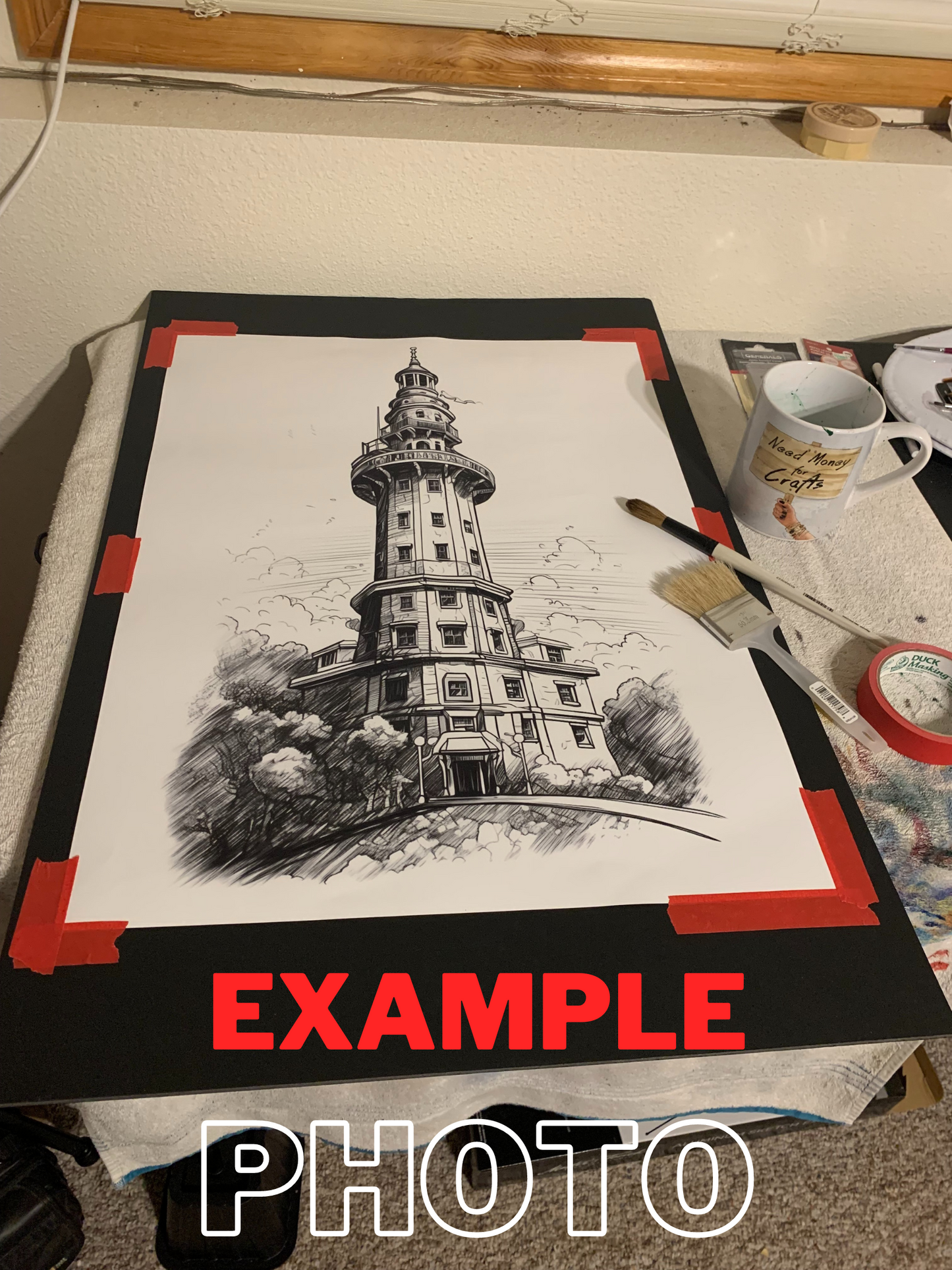 Coloring Poster (Seaside Lighthouse)